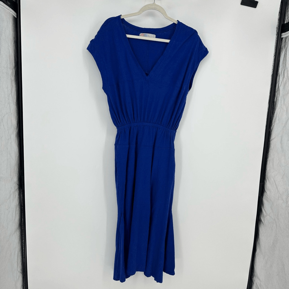 Free People Beach Midi Dress Size S Cotton Hemp Pockets Vacation Casual - Picture 13 of 13